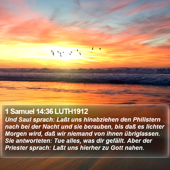 1 Samuel 14:36 LUTH1912 Bible Study