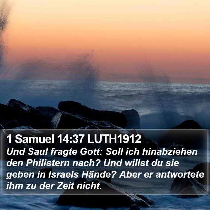 1 Samuel 14:37 LUTH1912 Bible Study