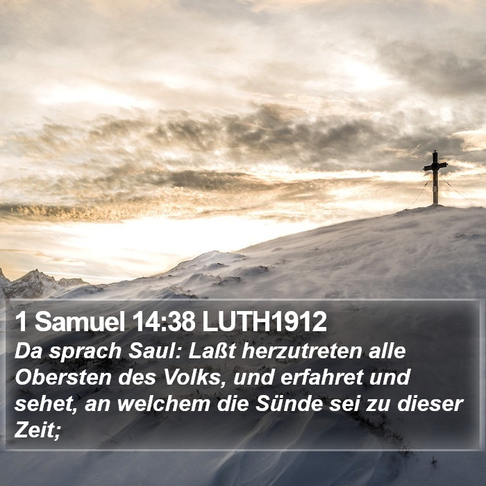 1 Samuel 14:38 LUTH1912 Bible Study