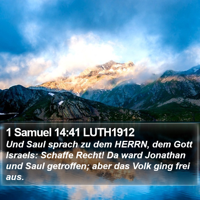 1 Samuel 14:41 LUTH1912 Bible Study