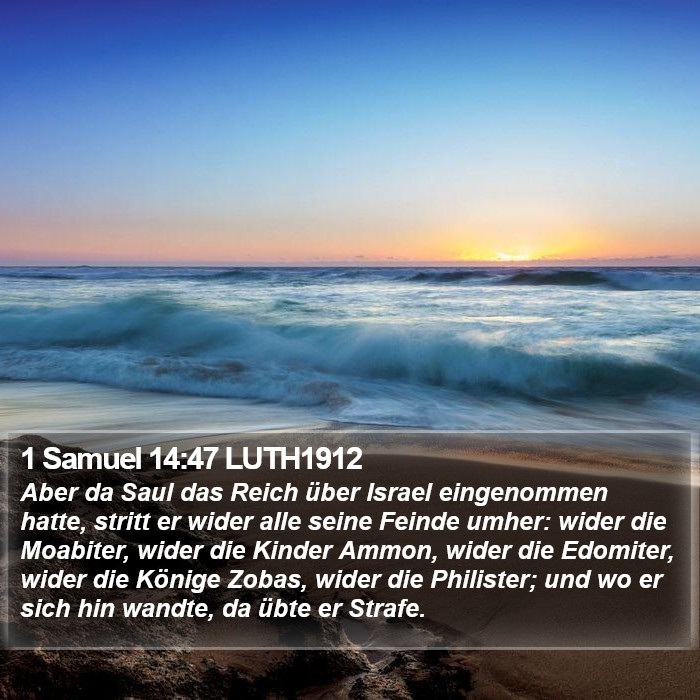 1 Samuel 14:47 LUTH1912 Bible Study