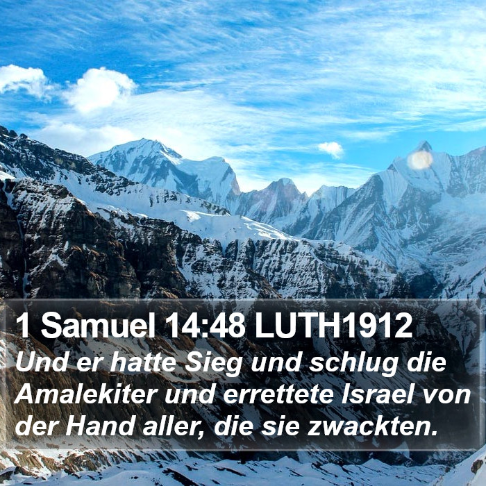 1 Samuel 14:48 LUTH1912 Bible Study