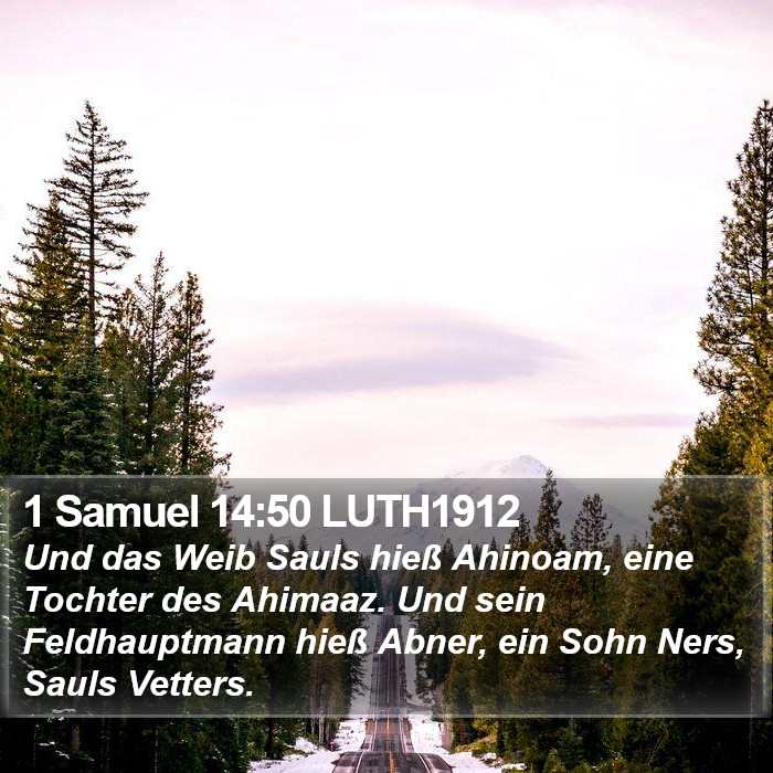 1 Samuel 14:50 LUTH1912 Bible Study