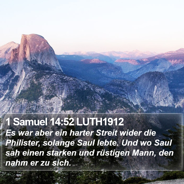 1 Samuel 14:52 LUTH1912 Bible Study