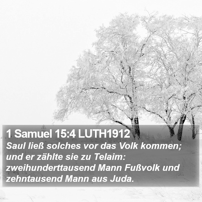 1 Samuel 15:4 LUTH1912 Bible Study