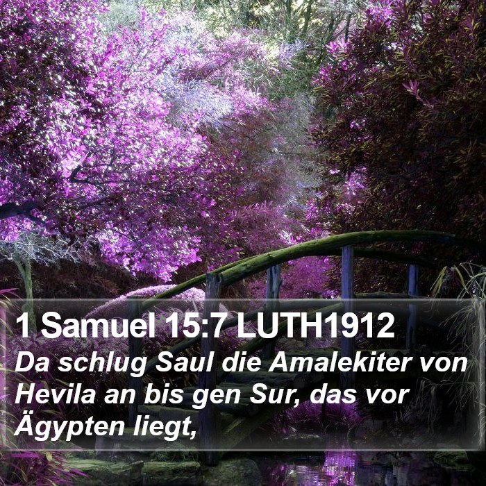 1 Samuel 15:7 LUTH1912 Bible Study