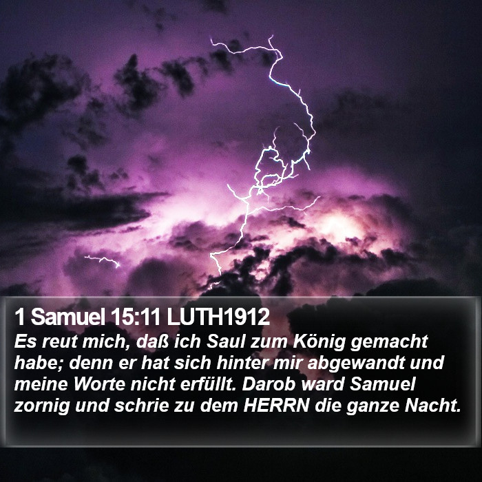 1 Samuel 15:11 LUTH1912 Bible Study