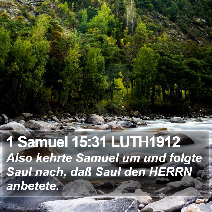 1 Samuel 15:31 LUTH1912 Bible Study