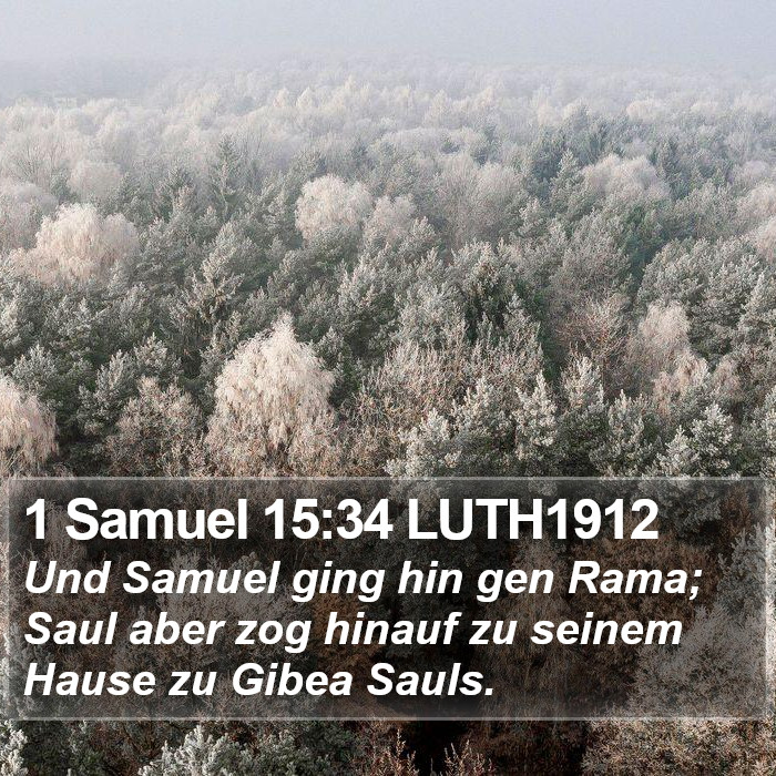 1 Samuel 15:34 LUTH1912 Bible Study