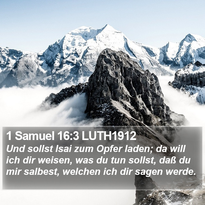 1 Samuel 16:3 LUTH1912 Bible Study