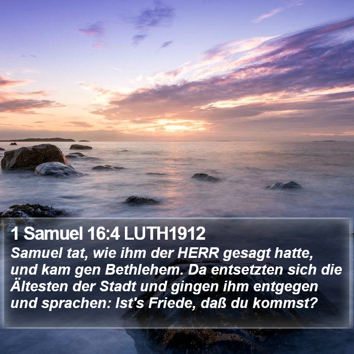 1 Samuel 16:4 LUTH1912 Bible Study