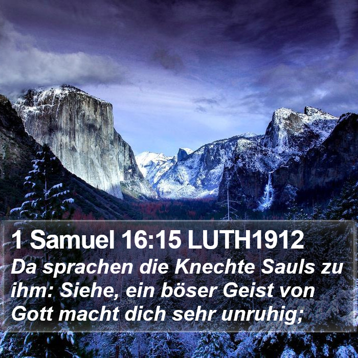 1 Samuel 16:15 LUTH1912 Bible Study