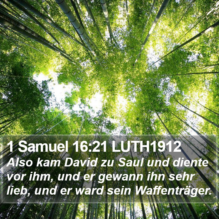 1 Samuel 16:21 LUTH1912 Bible Study