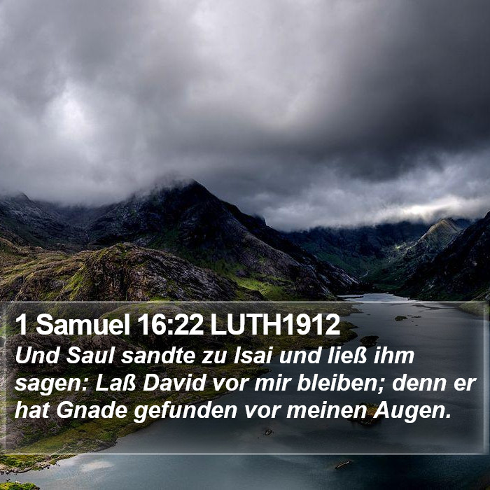 1 Samuel 16:22 LUTH1912 Bible Study