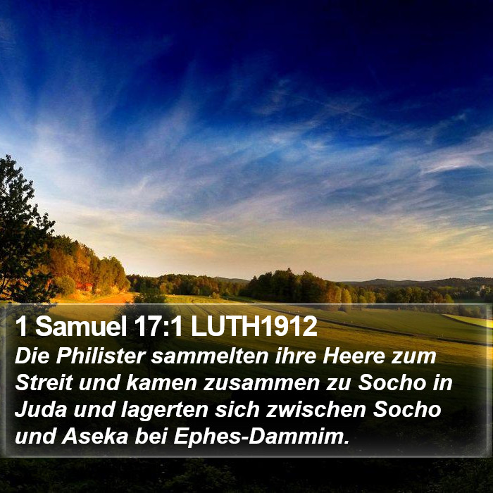 1 Samuel 17:1 LUTH1912 Bible Study