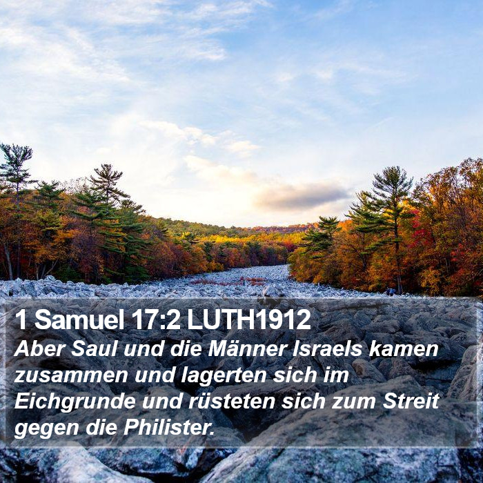 1 Samuel 17:2 LUTH1912 Bible Study