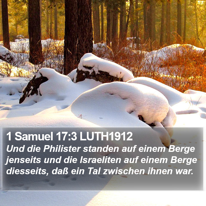 1 Samuel 17:3 LUTH1912 Bible Study