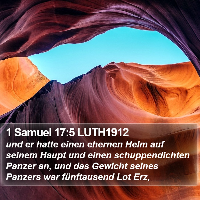 1 Samuel 17:5 LUTH1912 Bible Study