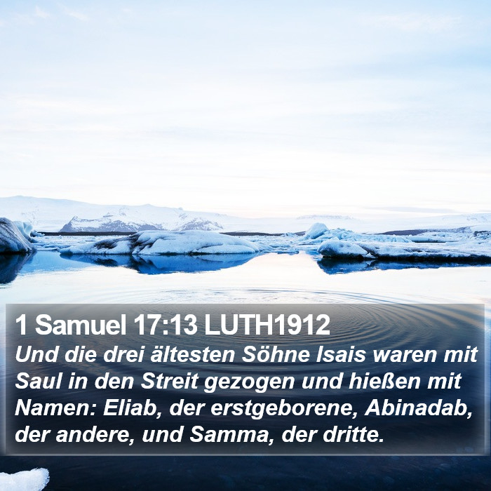 1 Samuel 17:13 LUTH1912 Bible Study