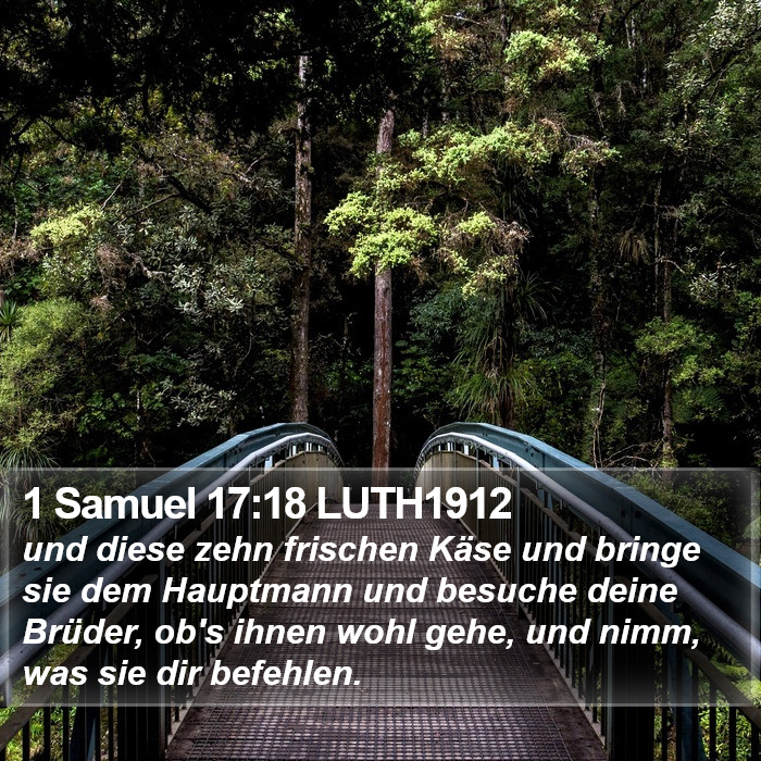 1 Samuel 17:18 LUTH1912 Bible Study