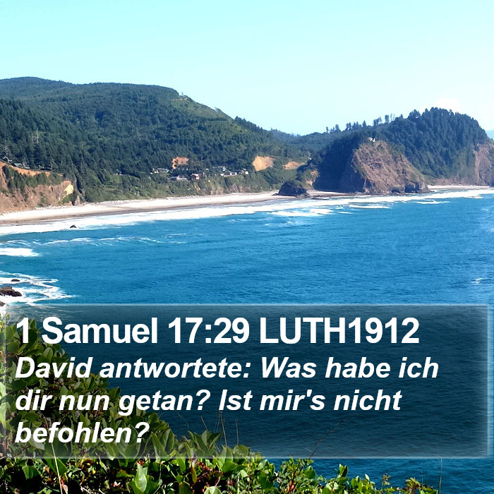 1 Samuel 17:29 LUTH1912 Bible Study