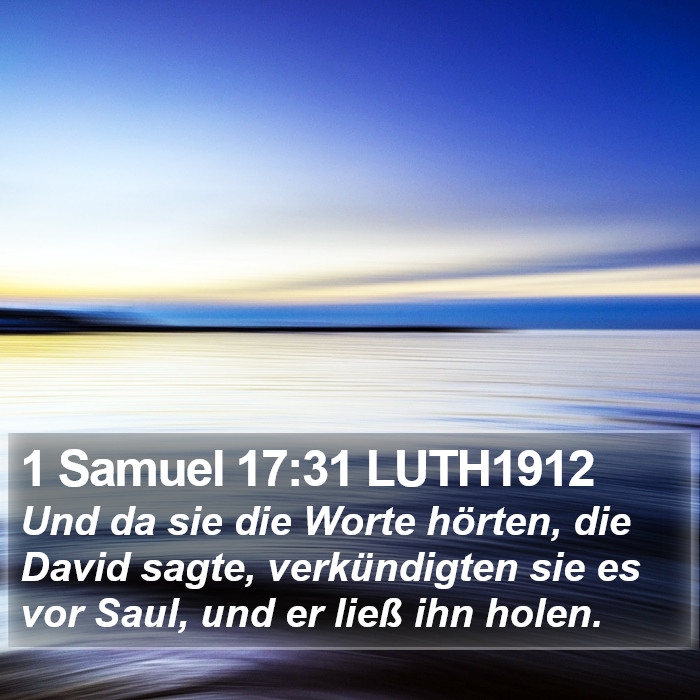 1 Samuel 17:31 LUTH1912 Bible Study