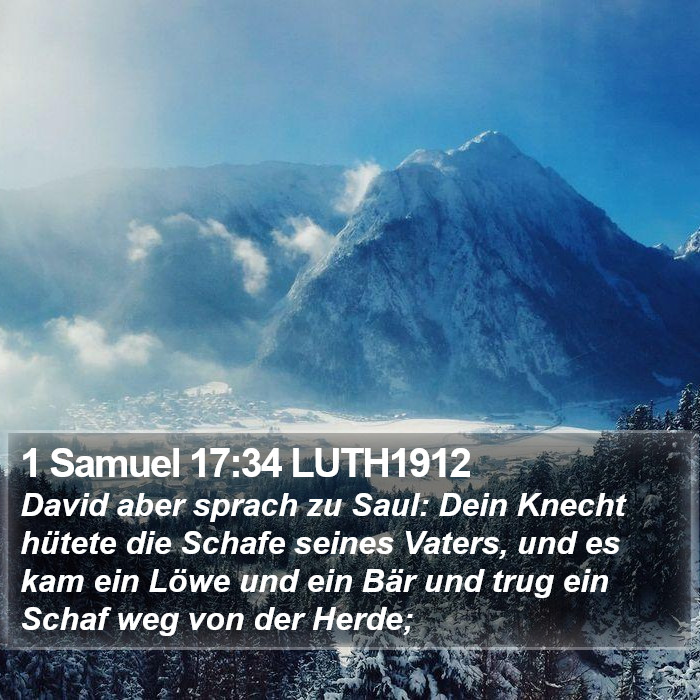 1 Samuel 17:34 LUTH1912 Bible Study