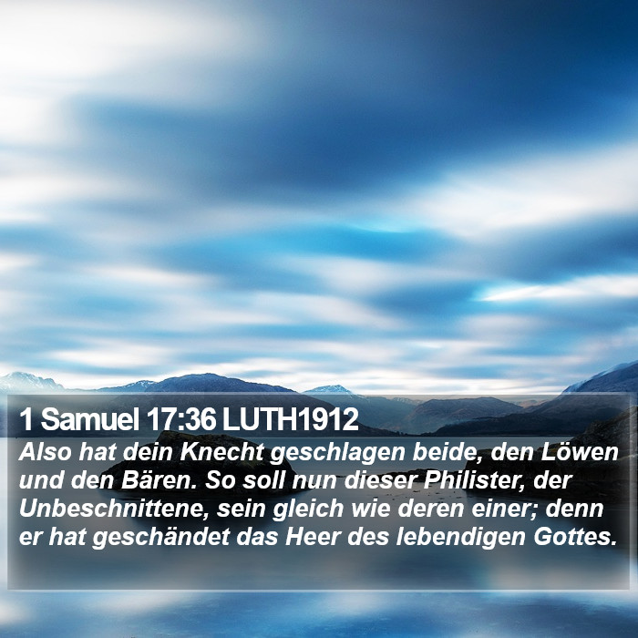 1 Samuel 17:36 LUTH1912 Bible Study