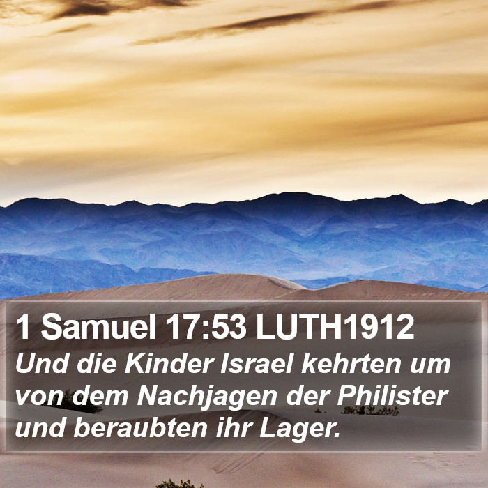 1 Samuel 17:53 LUTH1912 Bible Study