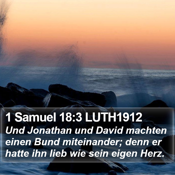 1 Samuel 18:3 LUTH1912 Bible Study