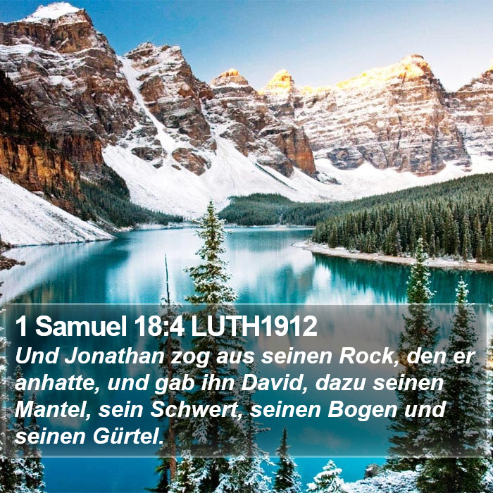 1 Samuel 18:4 LUTH1912 Bible Study