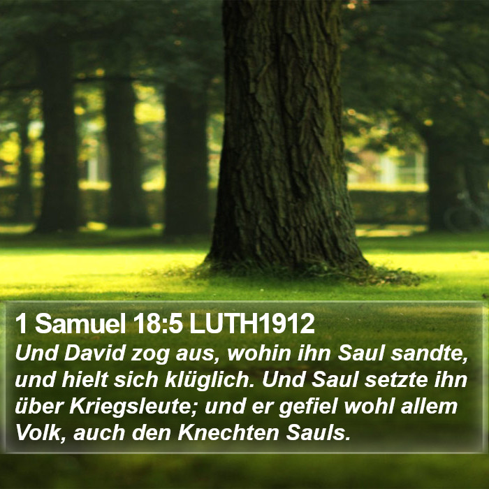 1 Samuel 18:5 LUTH1912 Bible Study