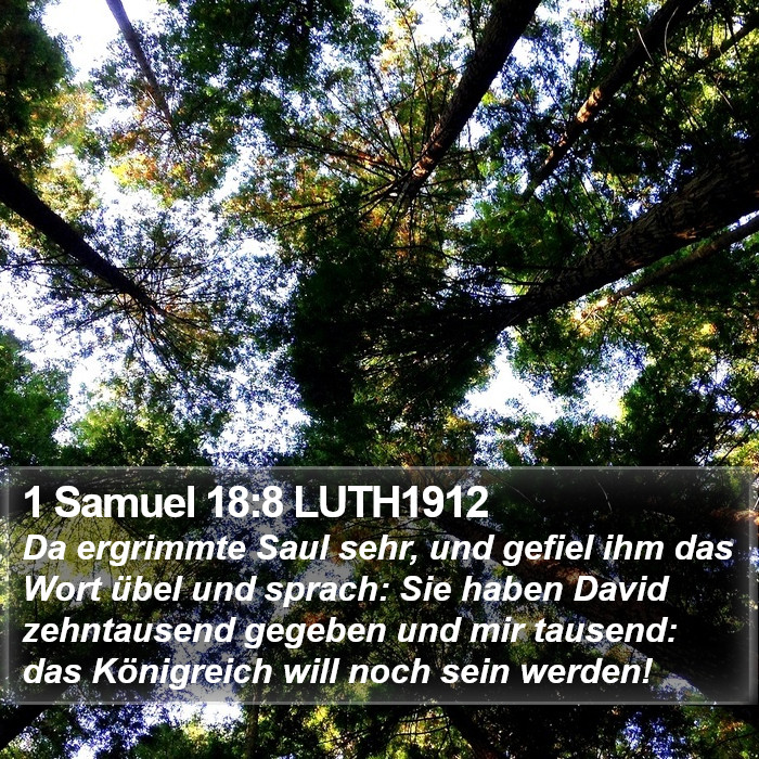 1 Samuel 18:8 LUTH1912 Bible Study