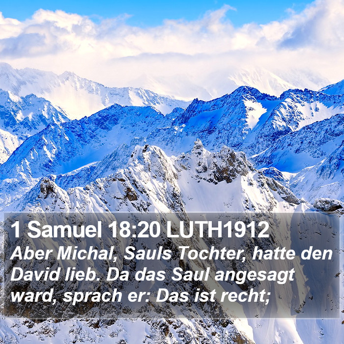 1 Samuel 18:20 LUTH1912 Bible Study