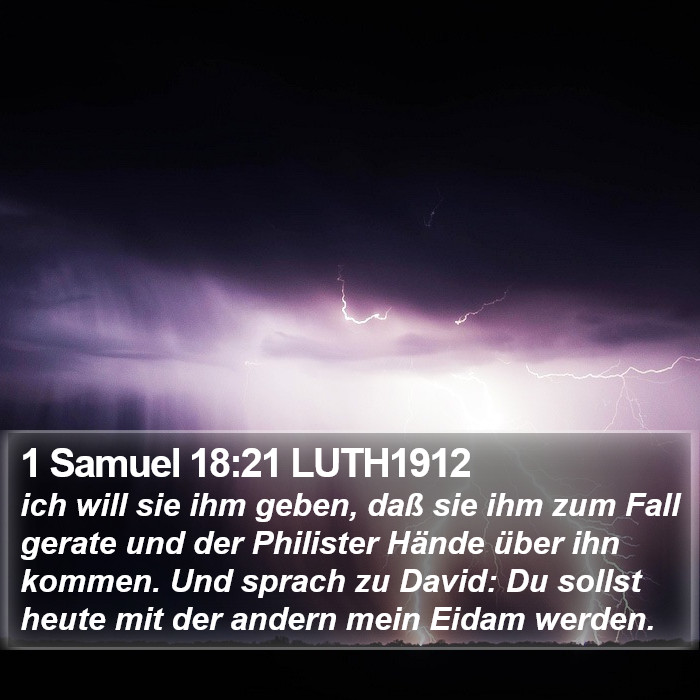 1 Samuel 18:21 LUTH1912 Bible Study