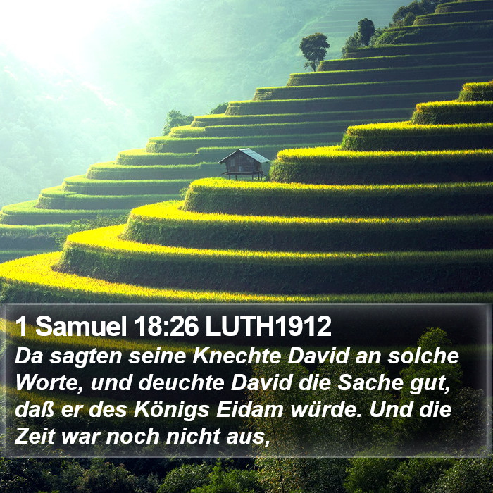 1 Samuel 18:26 LUTH1912 Bible Study