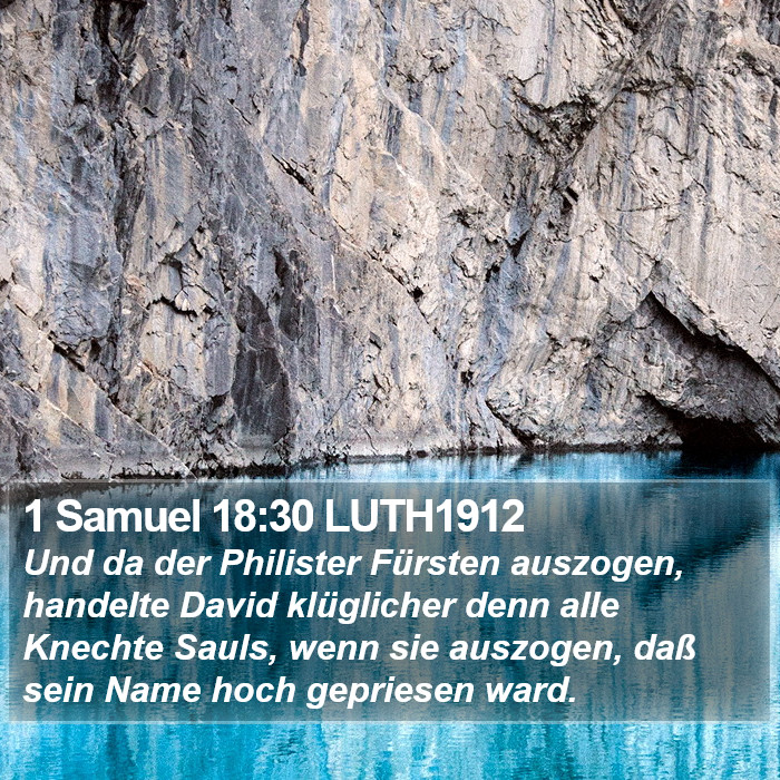 1 Samuel 18:30 LUTH1912 Bible Study