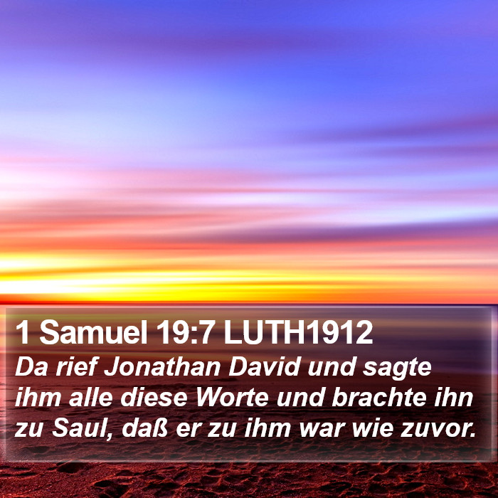 1 Samuel 19:7 LUTH1912 Bible Study