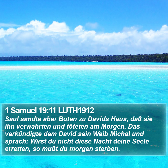 1 Samuel 19:11 LUTH1912 Bible Study