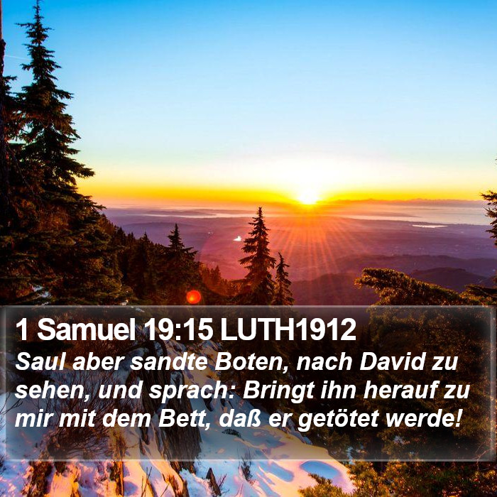 1 Samuel 19:15 LUTH1912 Bible Study