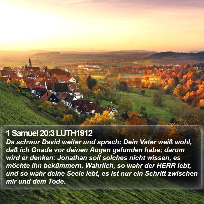 1 Samuel 20:3 LUTH1912 Bible Study