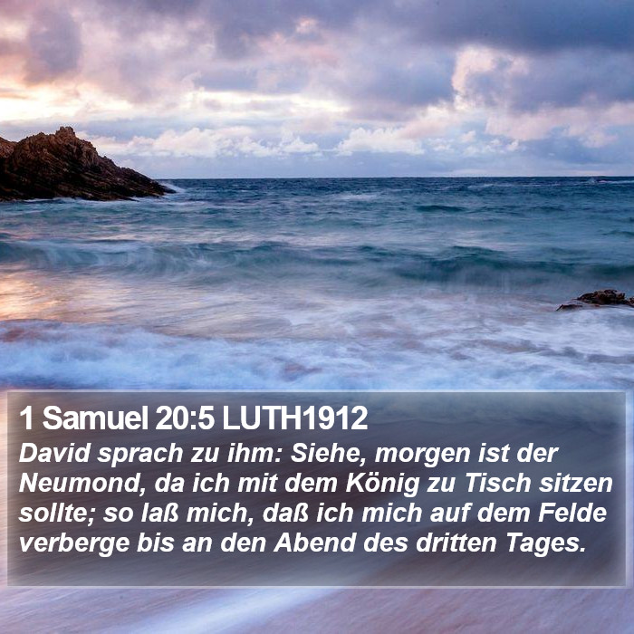 1 Samuel 20:5 LUTH1912 Bible Study