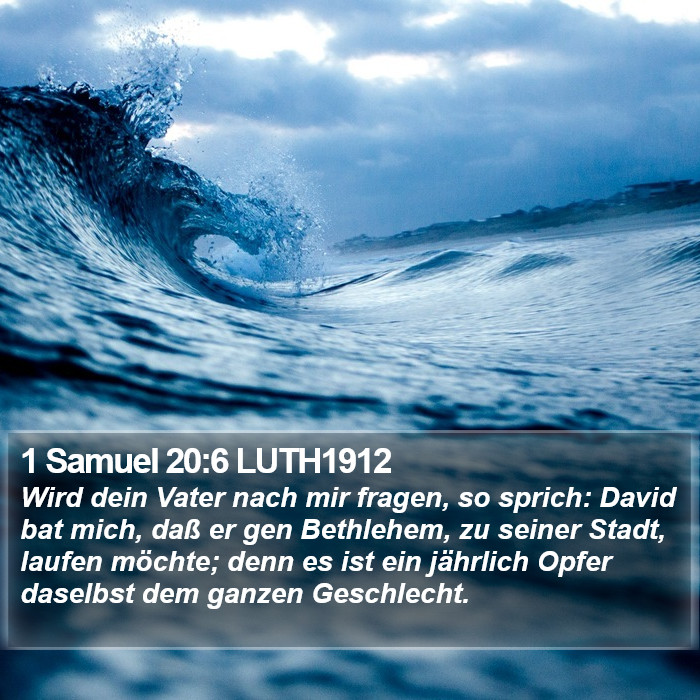 1 Samuel 20:6 LUTH1912 Bible Study
