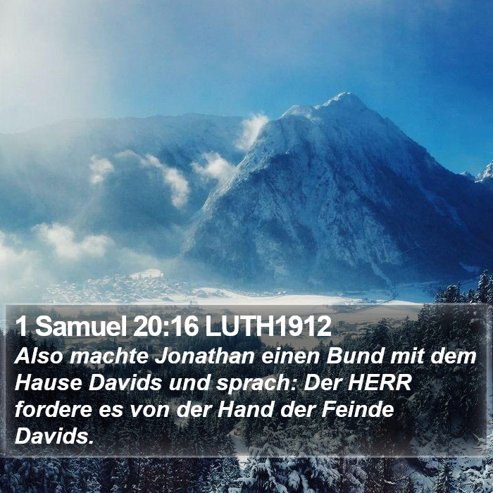 1 Samuel 20:16 LUTH1912 Bible Study