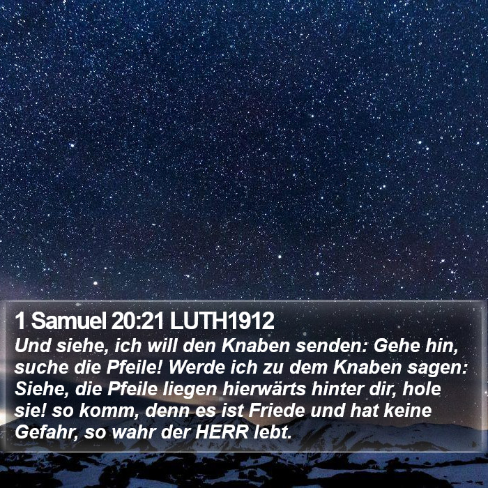 1 Samuel 20:21 LUTH1912 Bible Study