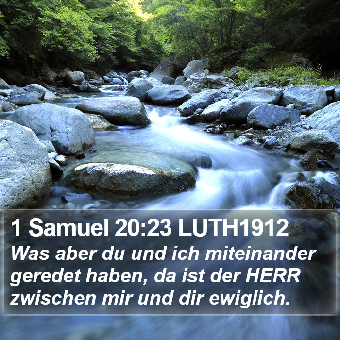 1 Samuel 20:23 LUTH1912 Bible Study