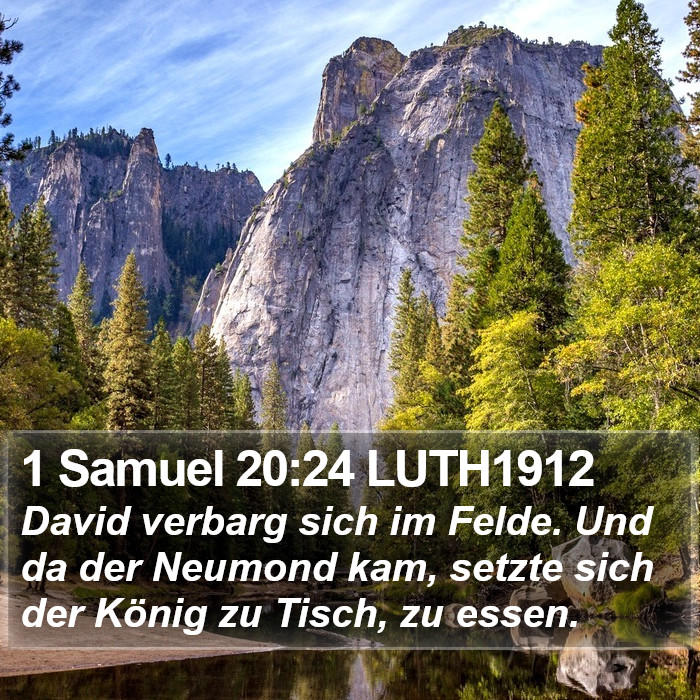 1 Samuel 20:24 LUTH1912 Bible Study