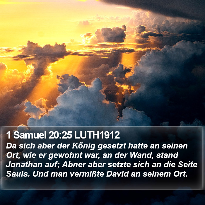 1 Samuel 20:25 LUTH1912 Bible Study