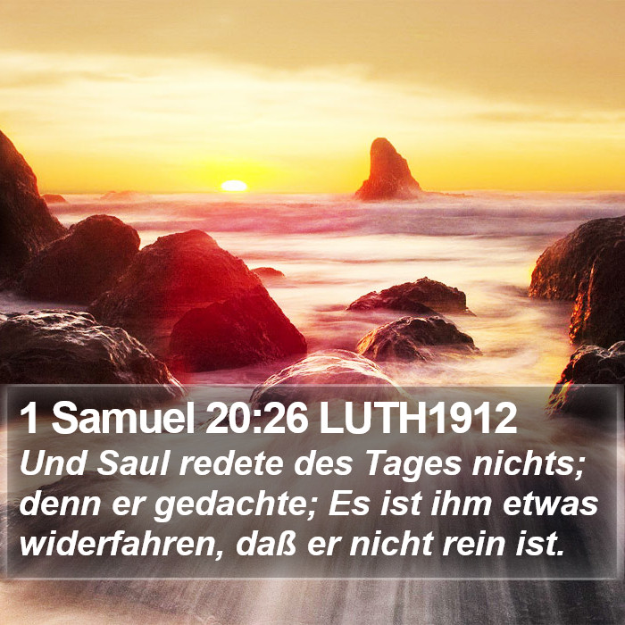 1 Samuel 20:26 LUTH1912 Bible Study