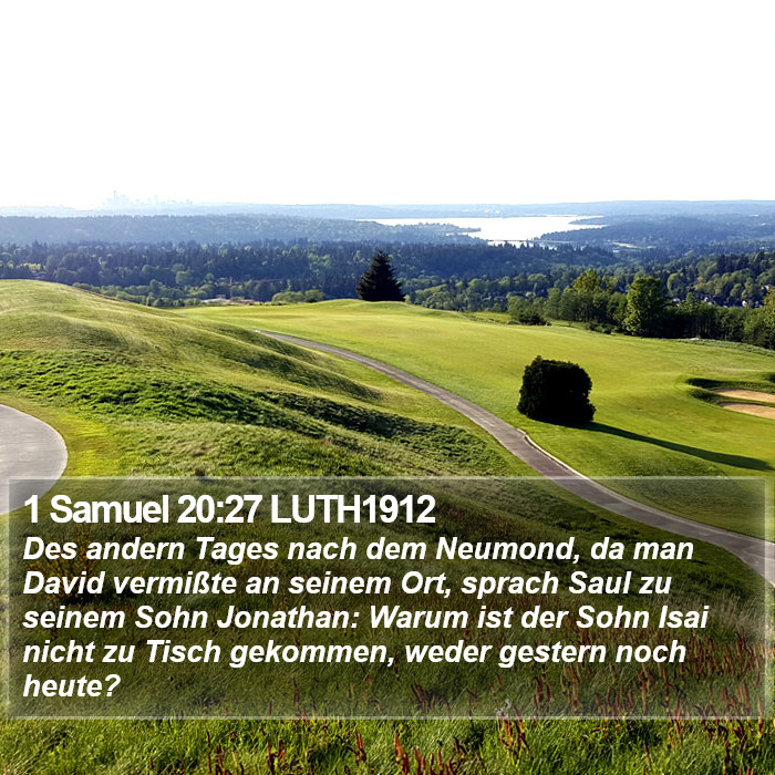1 Samuel 20:27 LUTH1912 Bible Study
